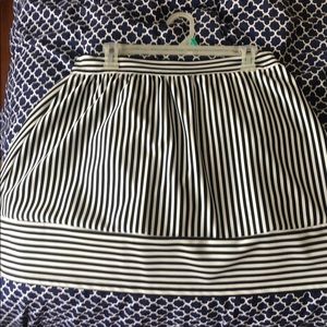 Black and white striped skirt